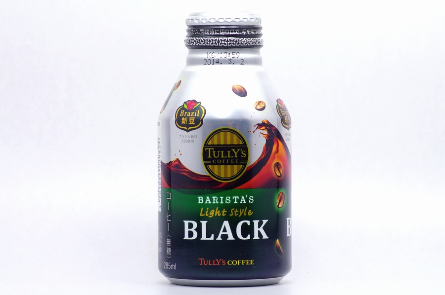 TULLY'S COFFEE BARISTA'S ライトスタイル ブラック 285mlボトル缶