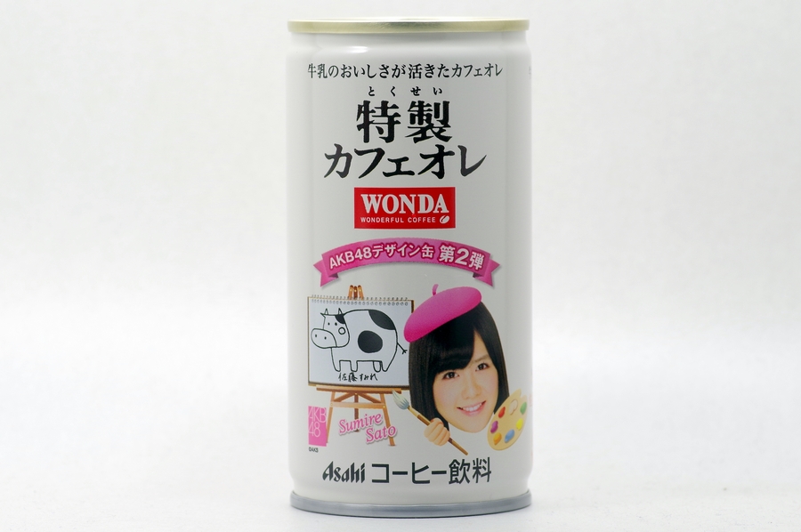 WONDA 特製カフェオレ ＡＫＢ４８デザイン缶第2弾 佐藤すみれ 桃