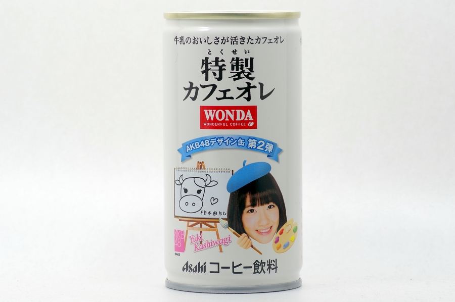 WONDA 特製カフェオレ ＡＫＢ４８デザイン缶第2弾 柏木由紀 青