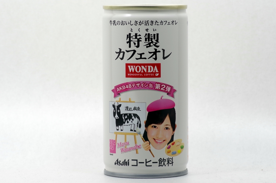WONDA 特製カフェオレ ＡＫＢ４８デザイン缶第2弾 渡辺麻友 桃