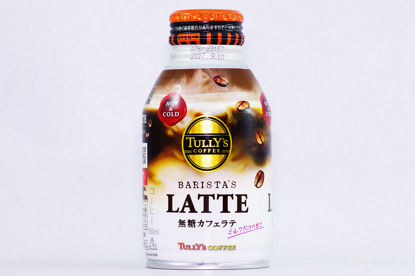 TULLY'S COFFEE BARISTA'S LATTE （無糖） 260mlボトル缶 2016年10月